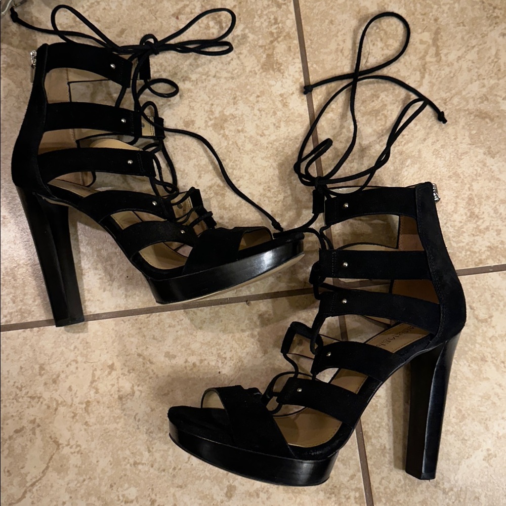 Michael Kors Sofia Platform Suede Black Heel - image 2